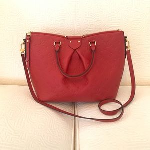 Louis Vuitton Mazarine Red Leather Satchel